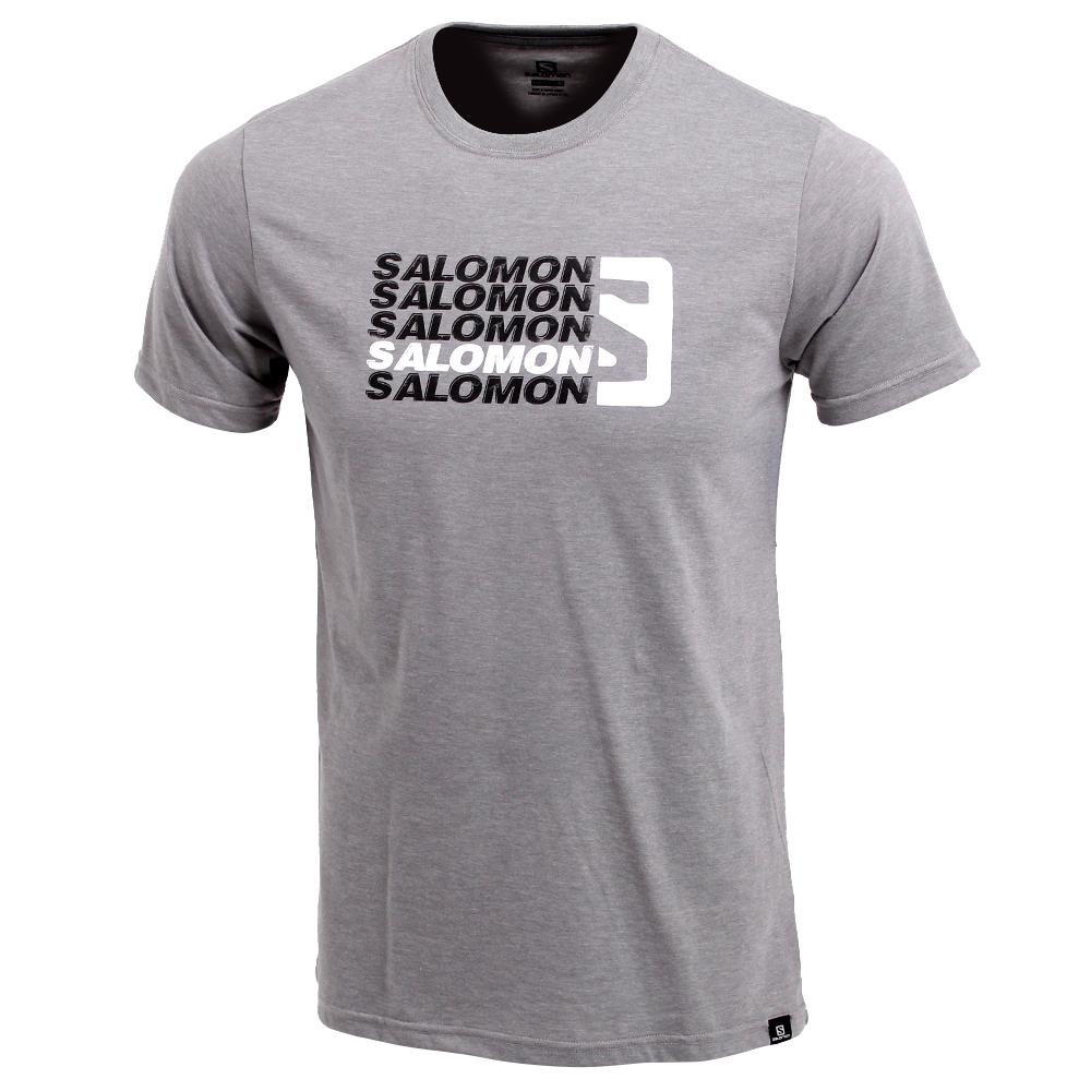 Salomon Israel STANDOUT SS M - Mens T shirts - Grey (HKQD-91058)